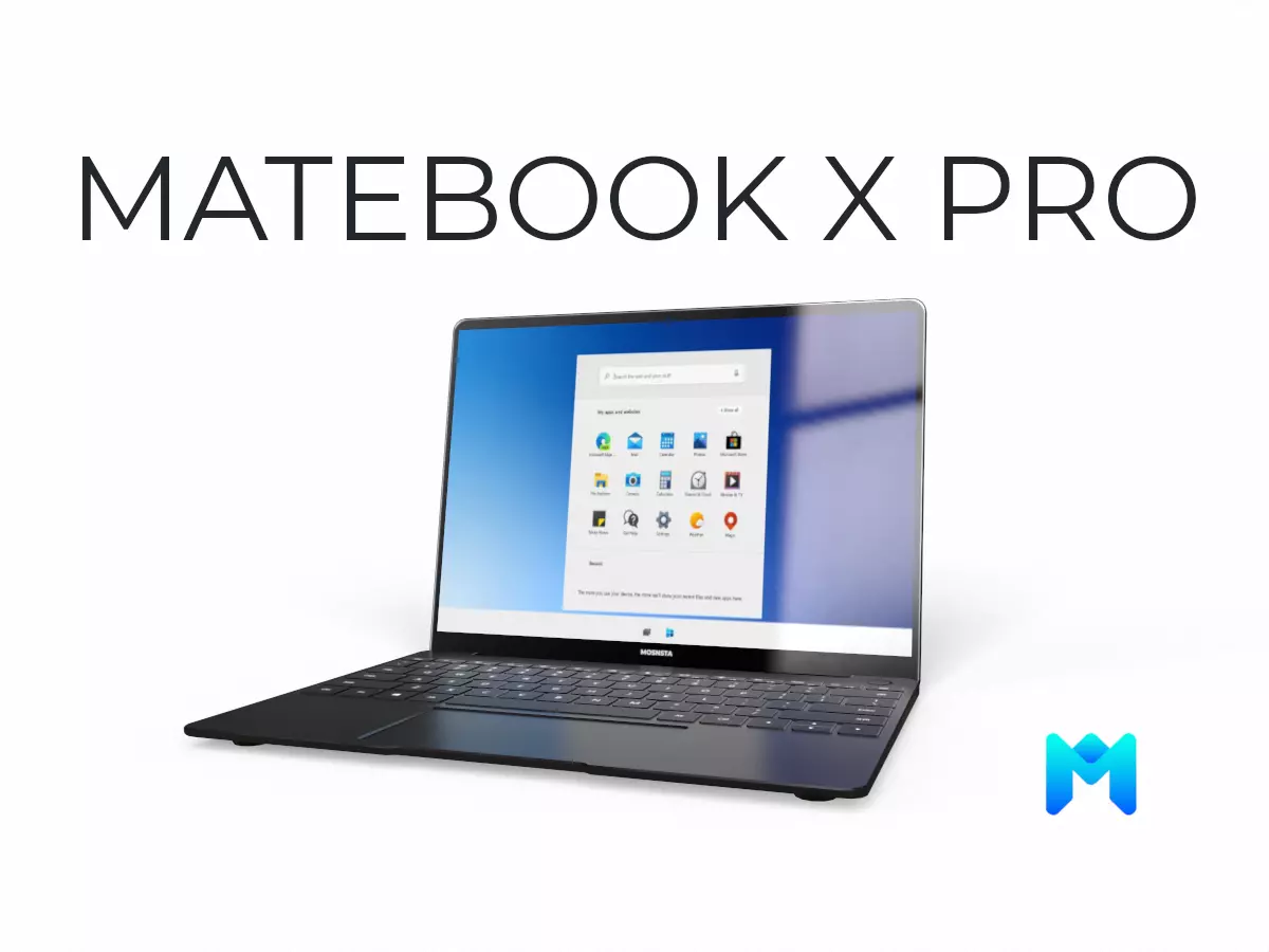 2020 Huawei matebook X pro Low-poly 3D model