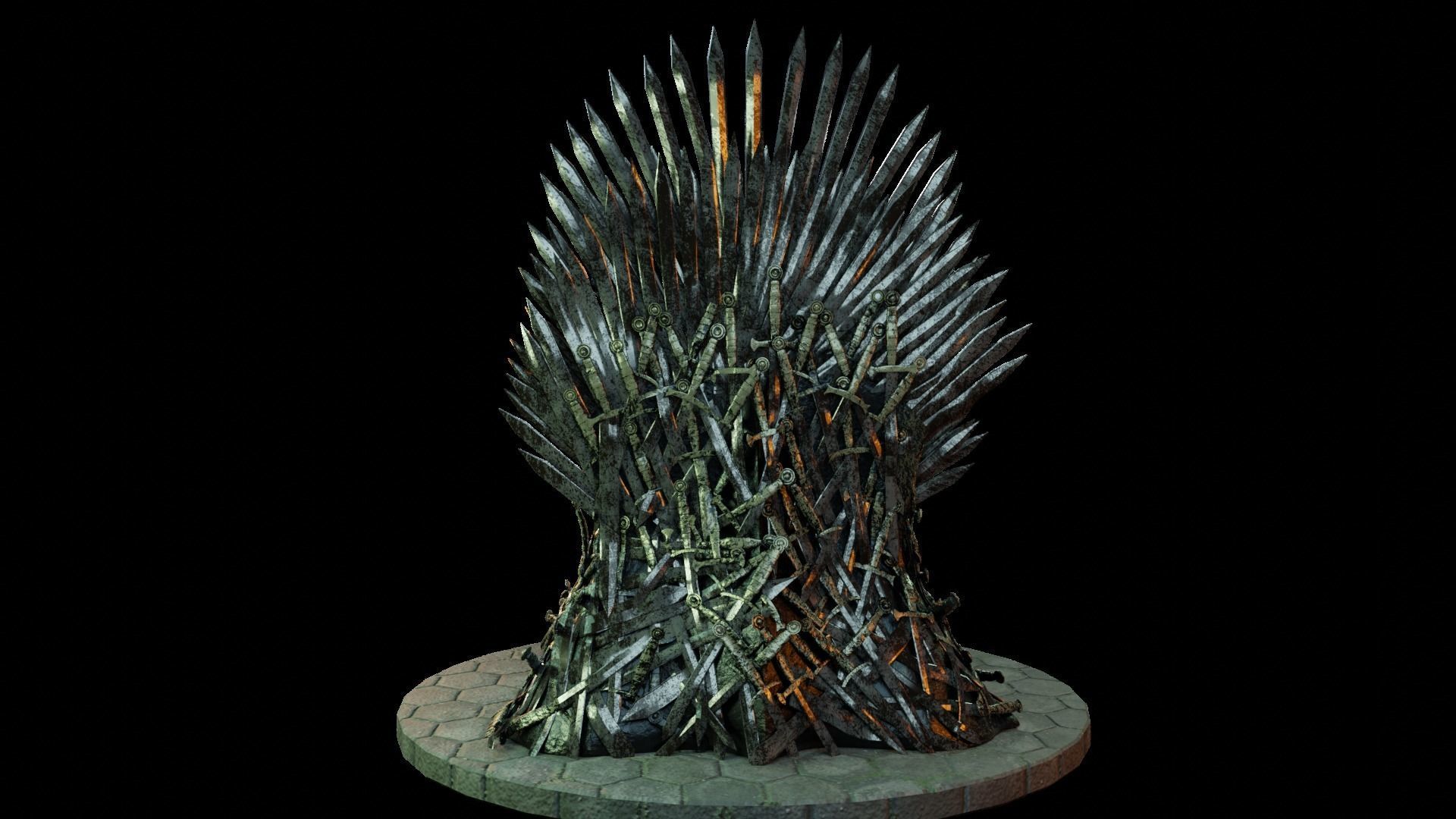 Iron Throne  3D model_4
