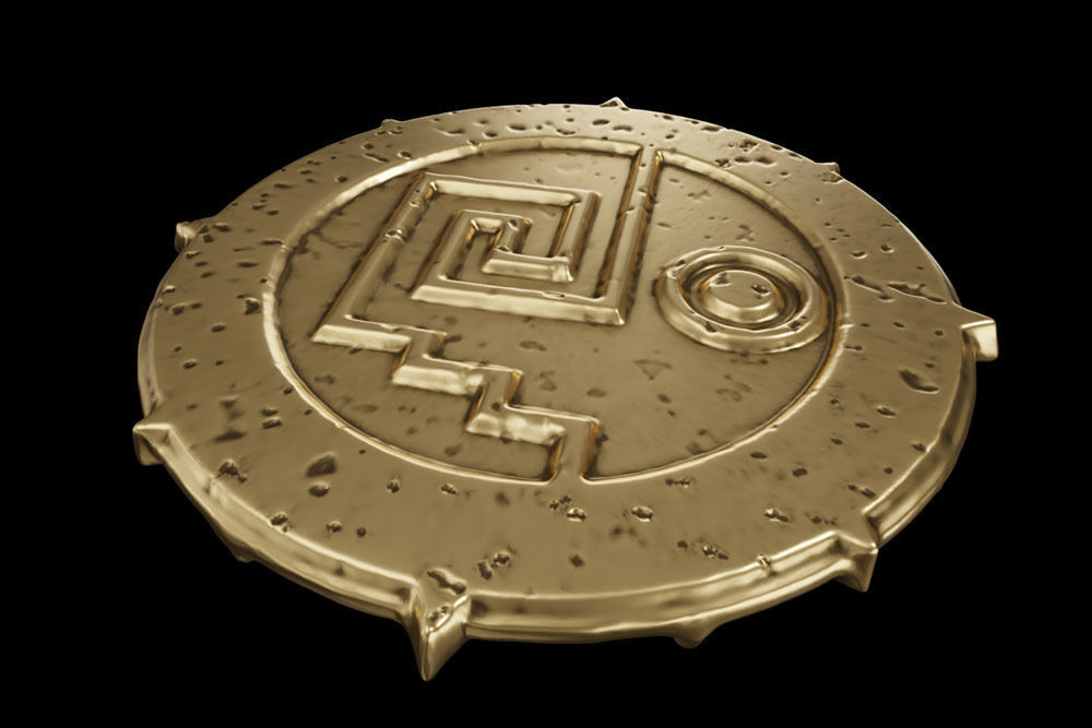Cursed Aztec coin - 3D printing 3D print model_3