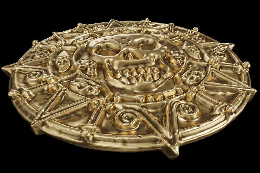 Cursed Aztec coin - 3D printing 3D print model_6
