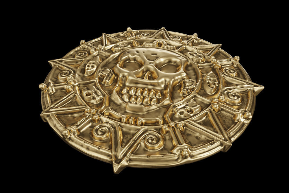 Cursed Aztec coin - 3D printing 3D print model_2