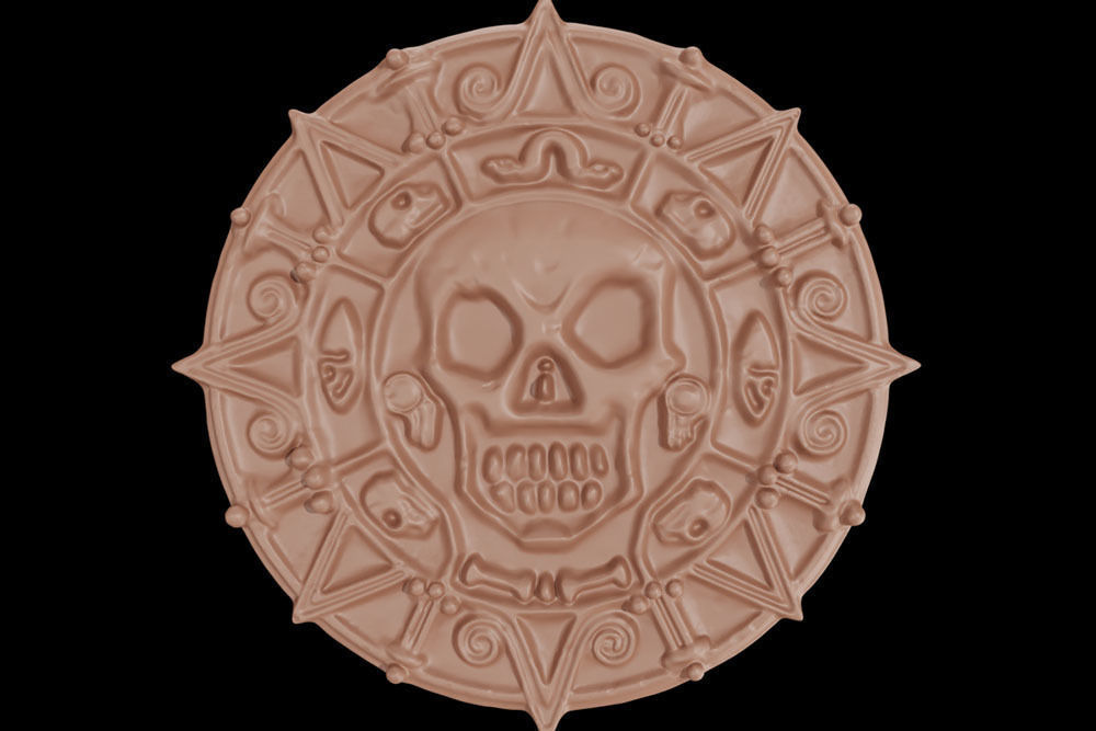 Cursed Aztec coin - 3D printing 3D print model_7