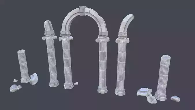 Modular Ruined Columns PBR