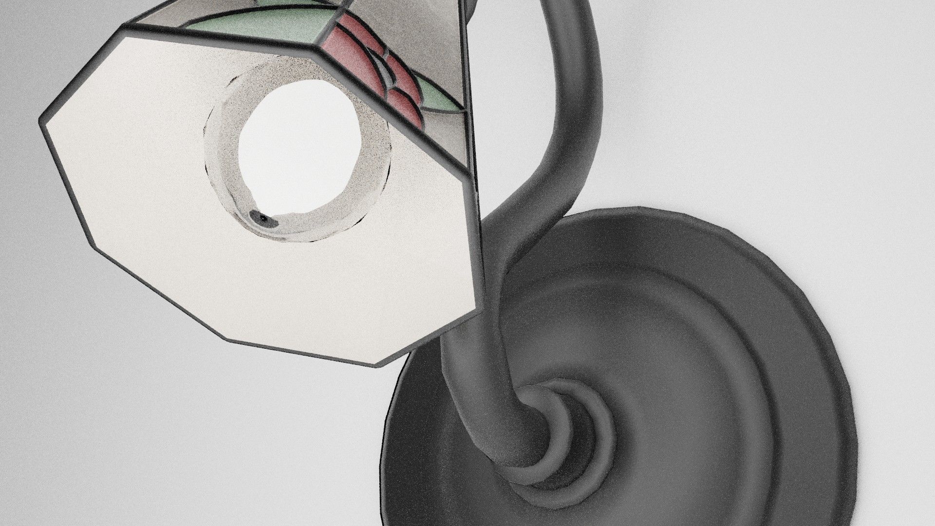 desk and wall lamp Low-poly 3D model_10