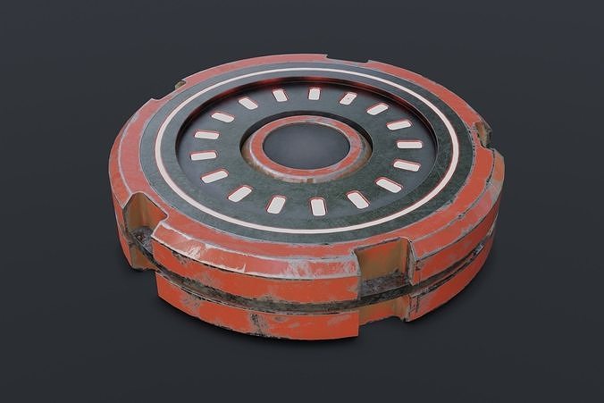 Sci-Fi Future Mech Button Disk  3D model