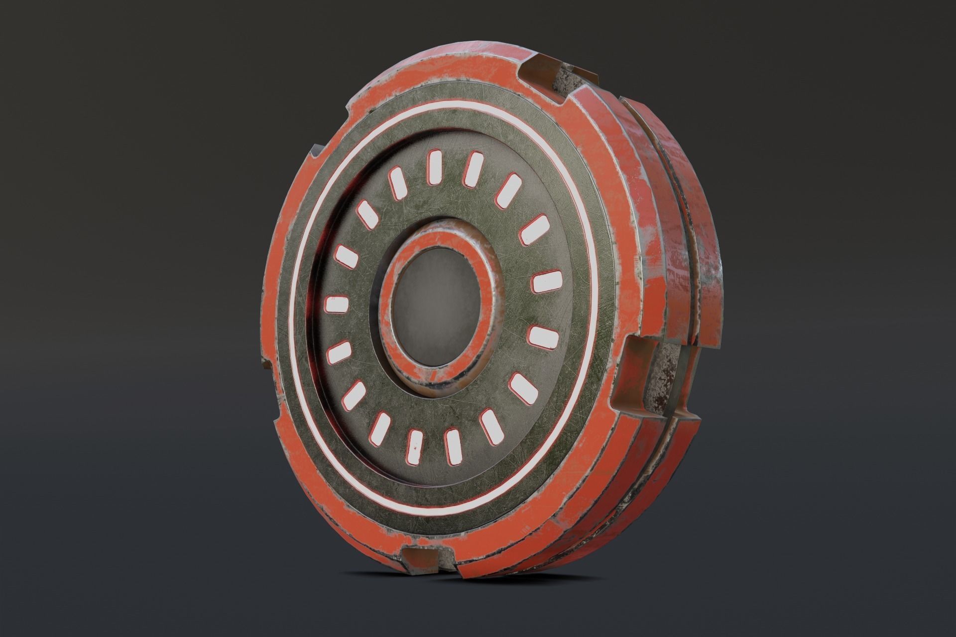 Sci-Fi Future Mech Button Disk 3D model_12