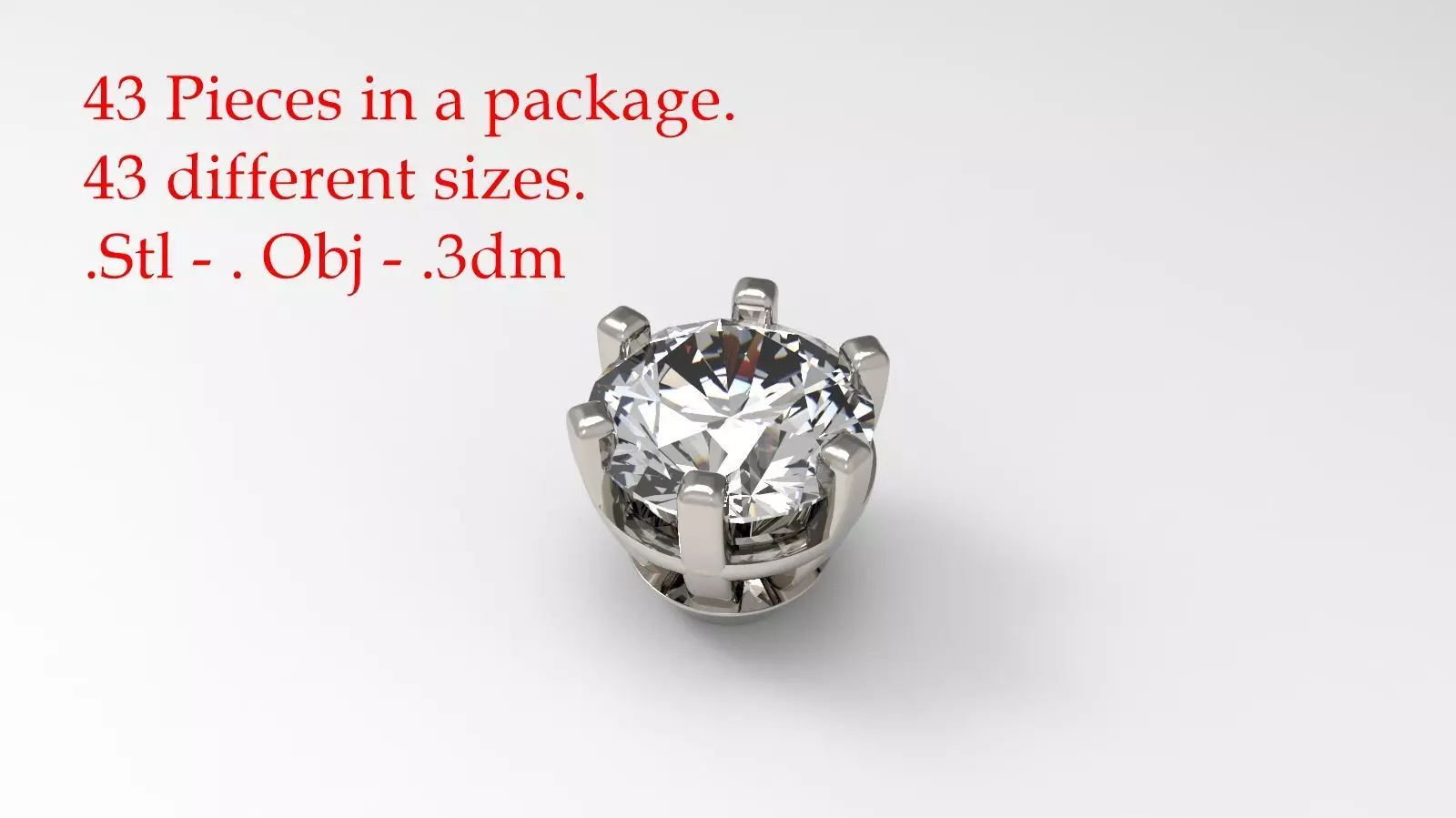 Jewelry Prong Head Set Package 021 3D print model_0