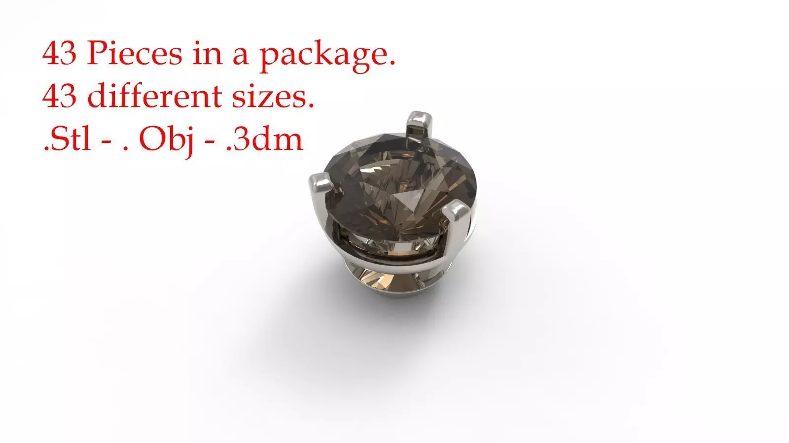 Jewelry Prong Head Set Package 023 3D print model_0