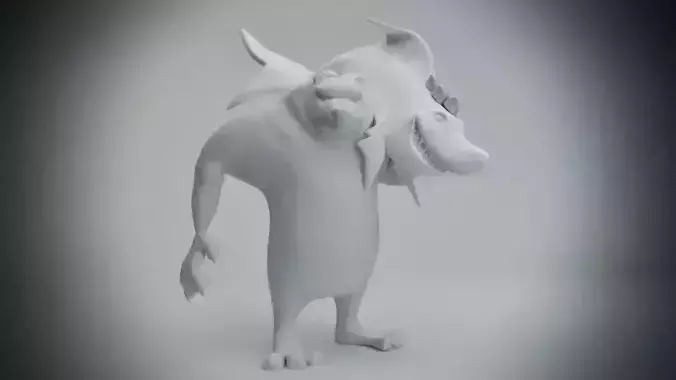 The BearShark creature Free 3D model