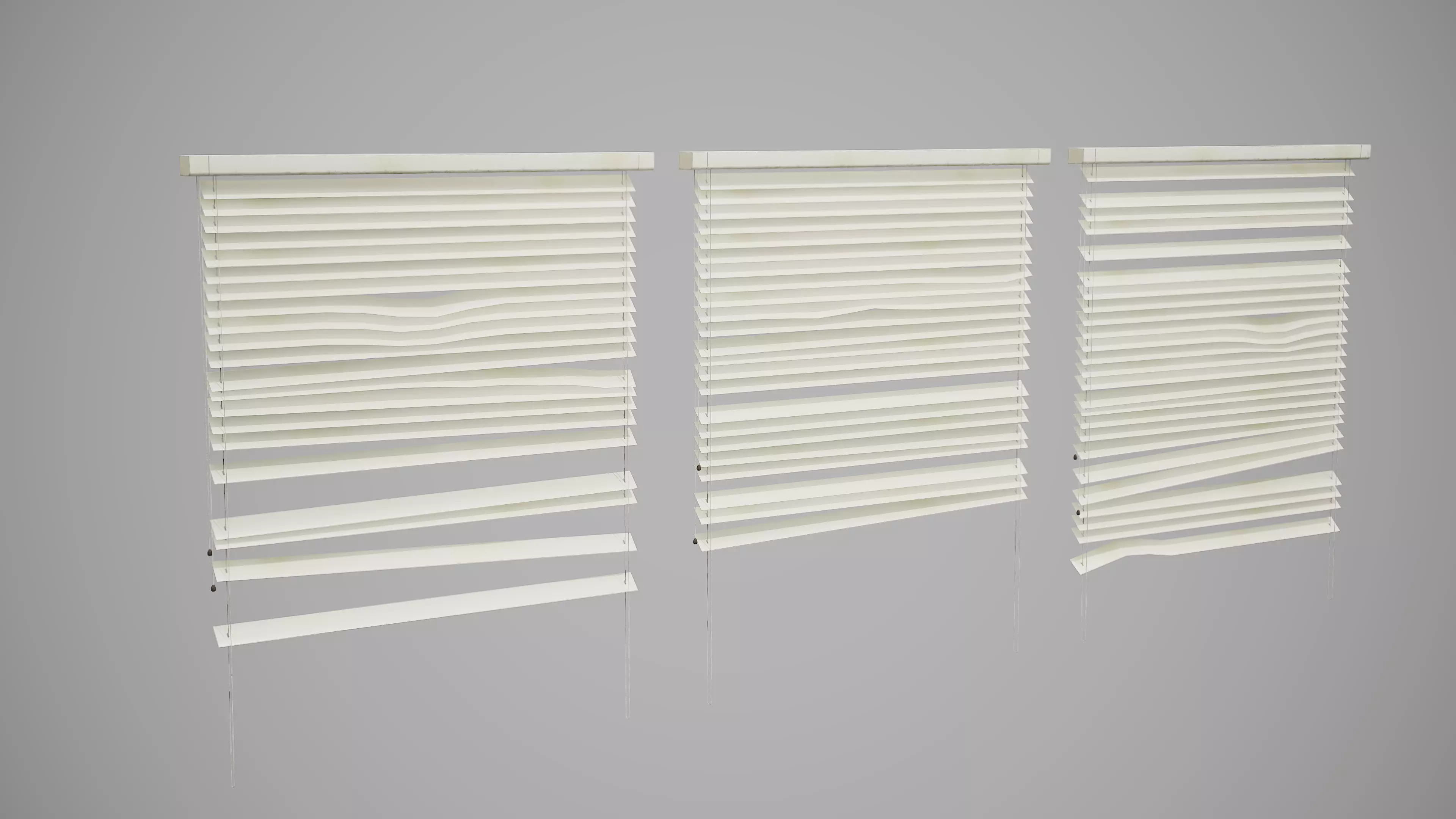 Broken Window Blinds Low-poly 3D model