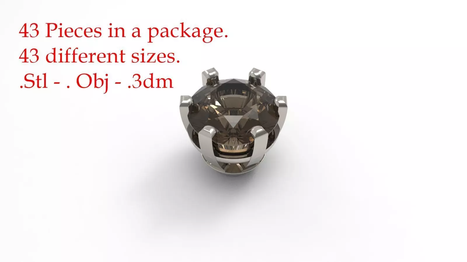 Jewelry Prong Head Set Package 024 3D print model_0