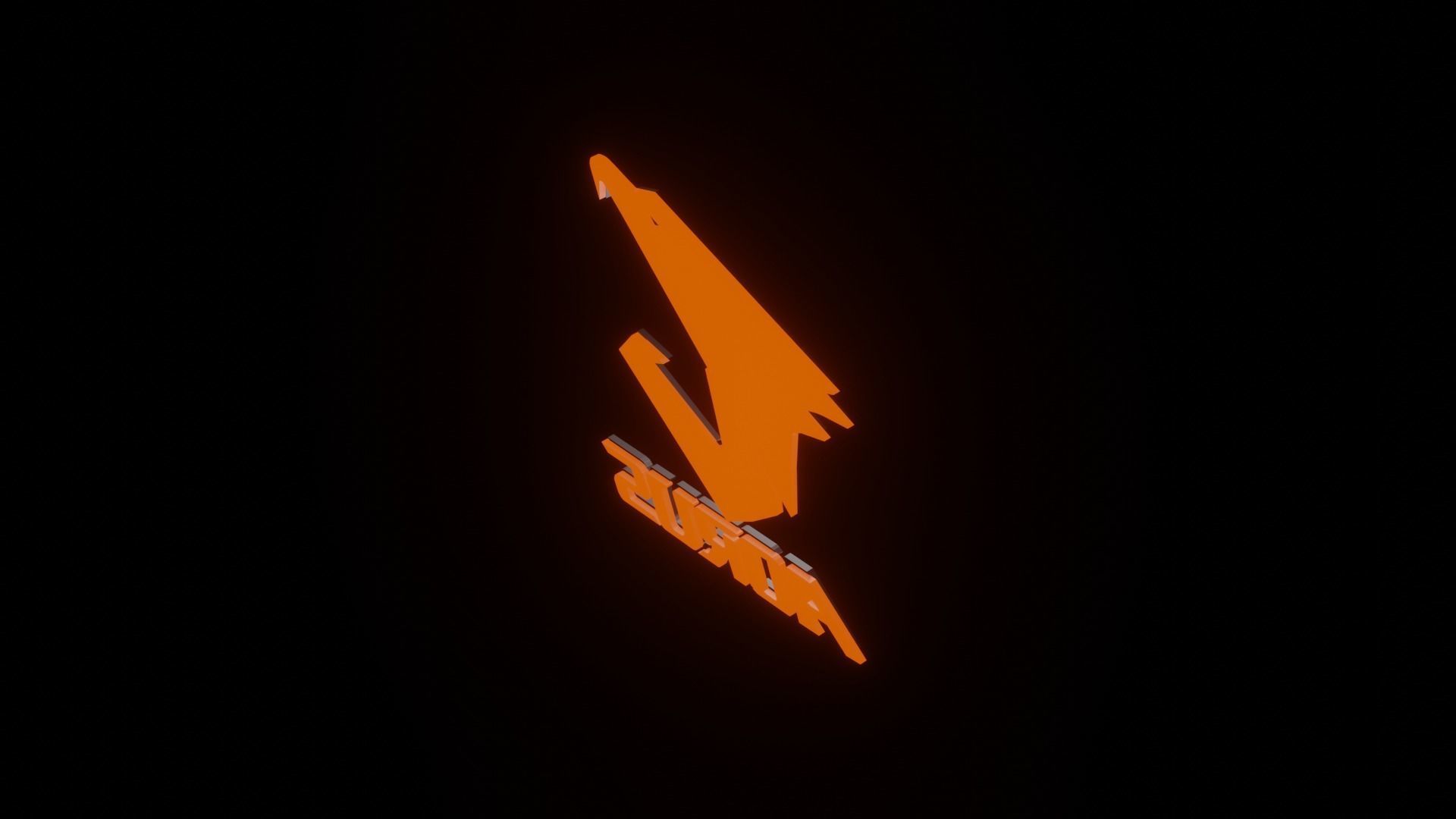 Gigabyte Aorus Neon Logo Free 3D model_5