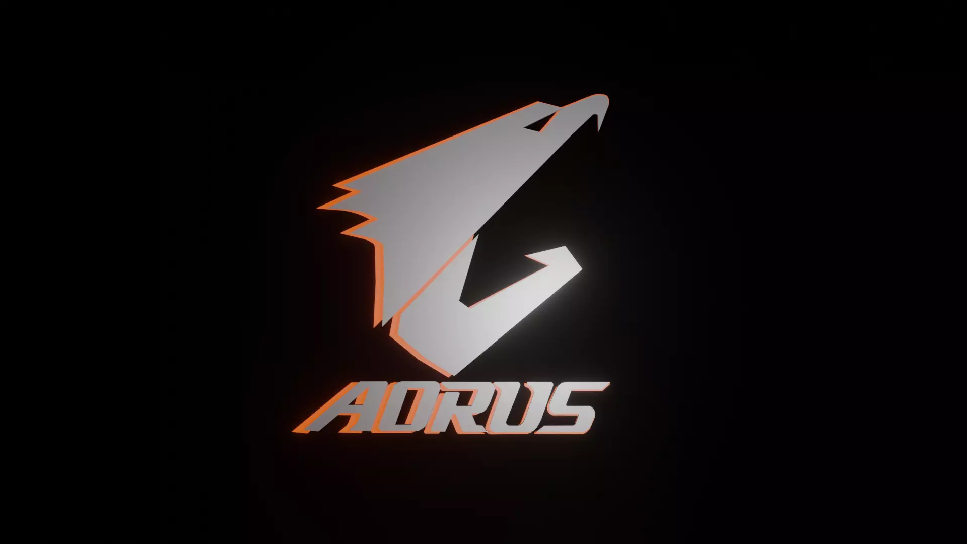 Gigabyte Aorus Neon Logo Free 3D model_0