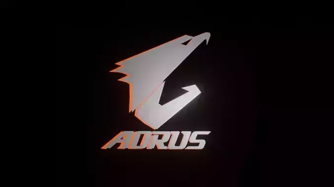 Gigabyte Aorus Neon Logo Free 3D model