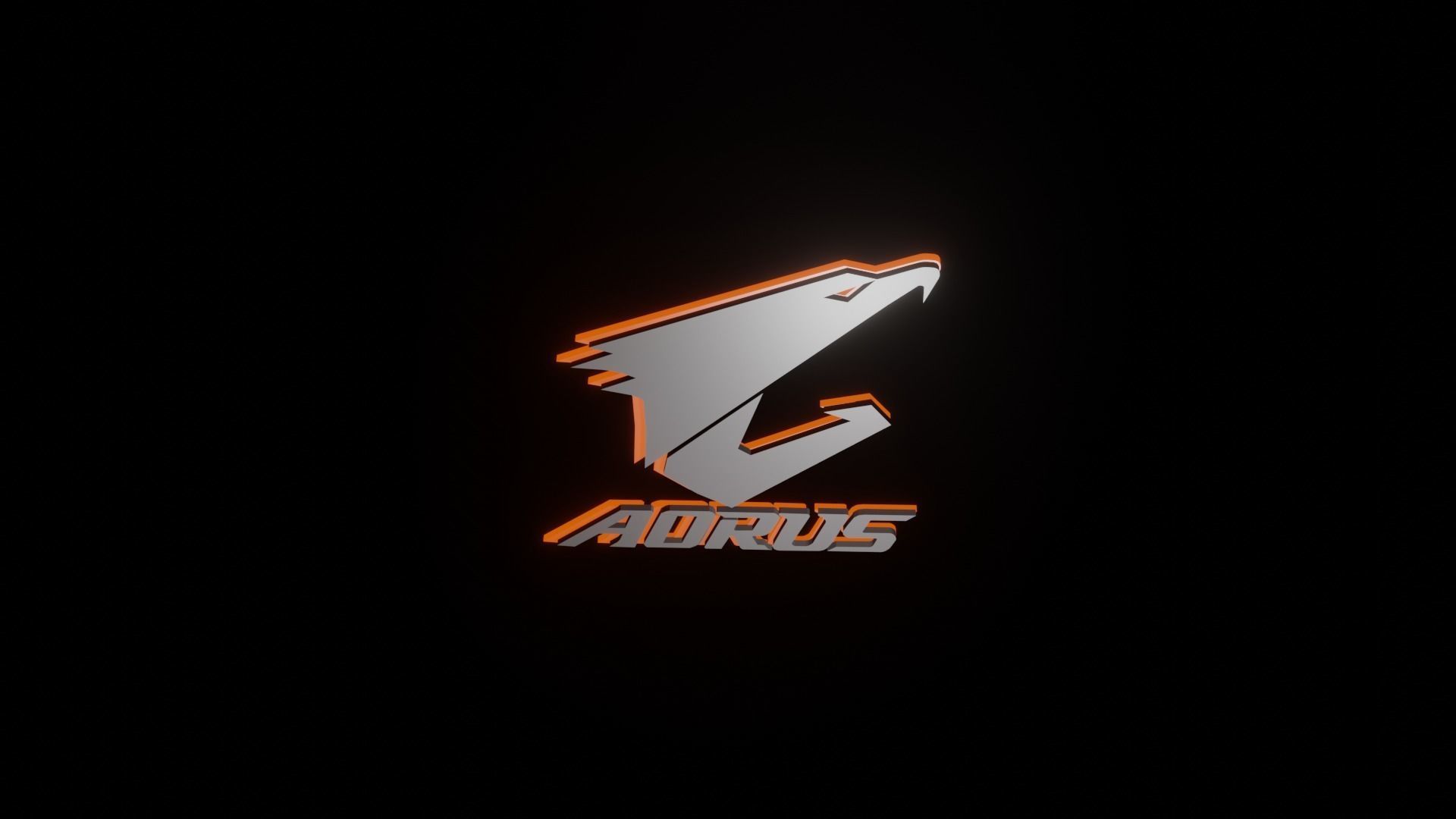 Gigabyte Aorus Neon Logo Free 3D model_3