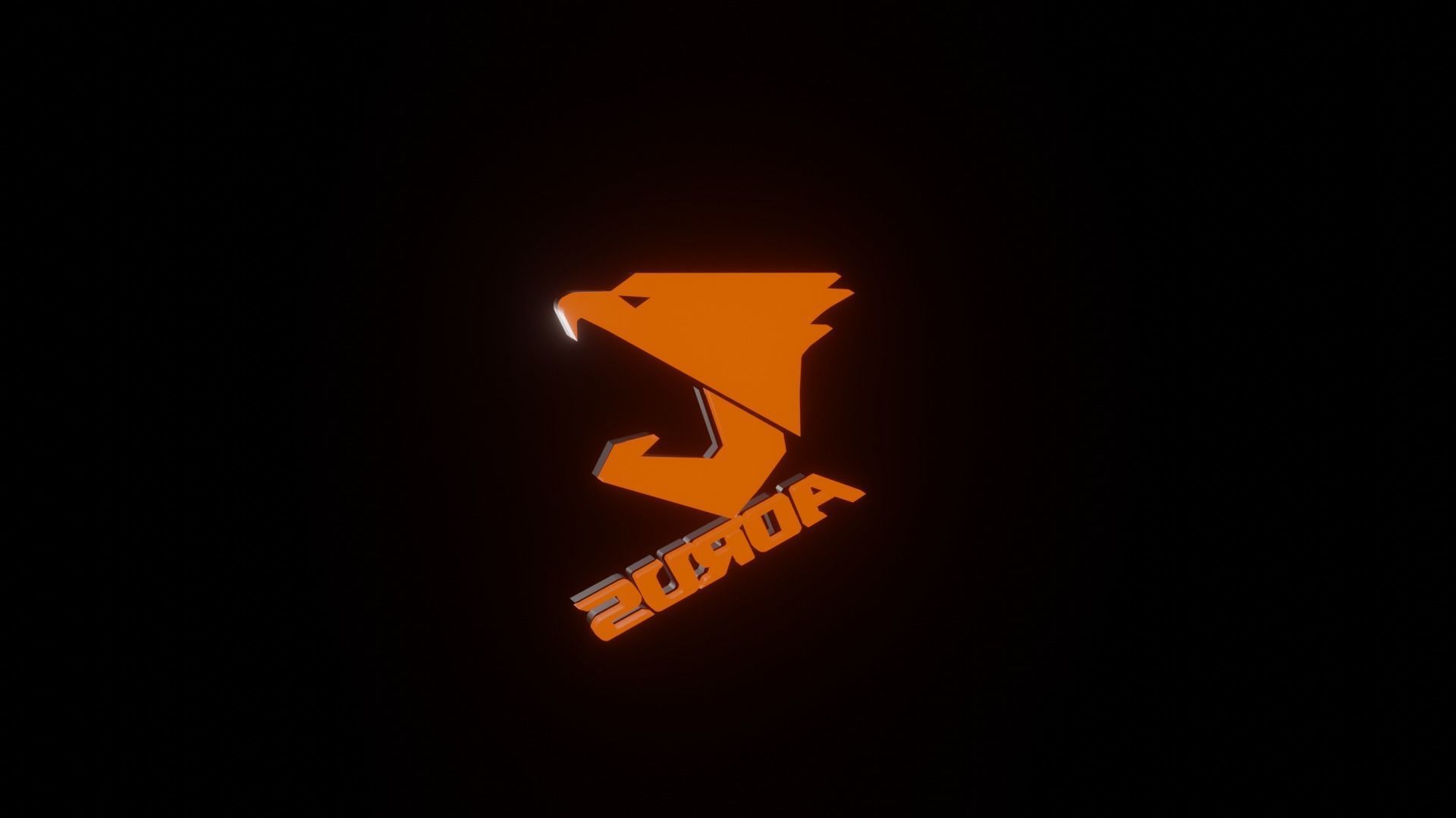 Gigabyte Aorus Neon Logo Free 3D model_4