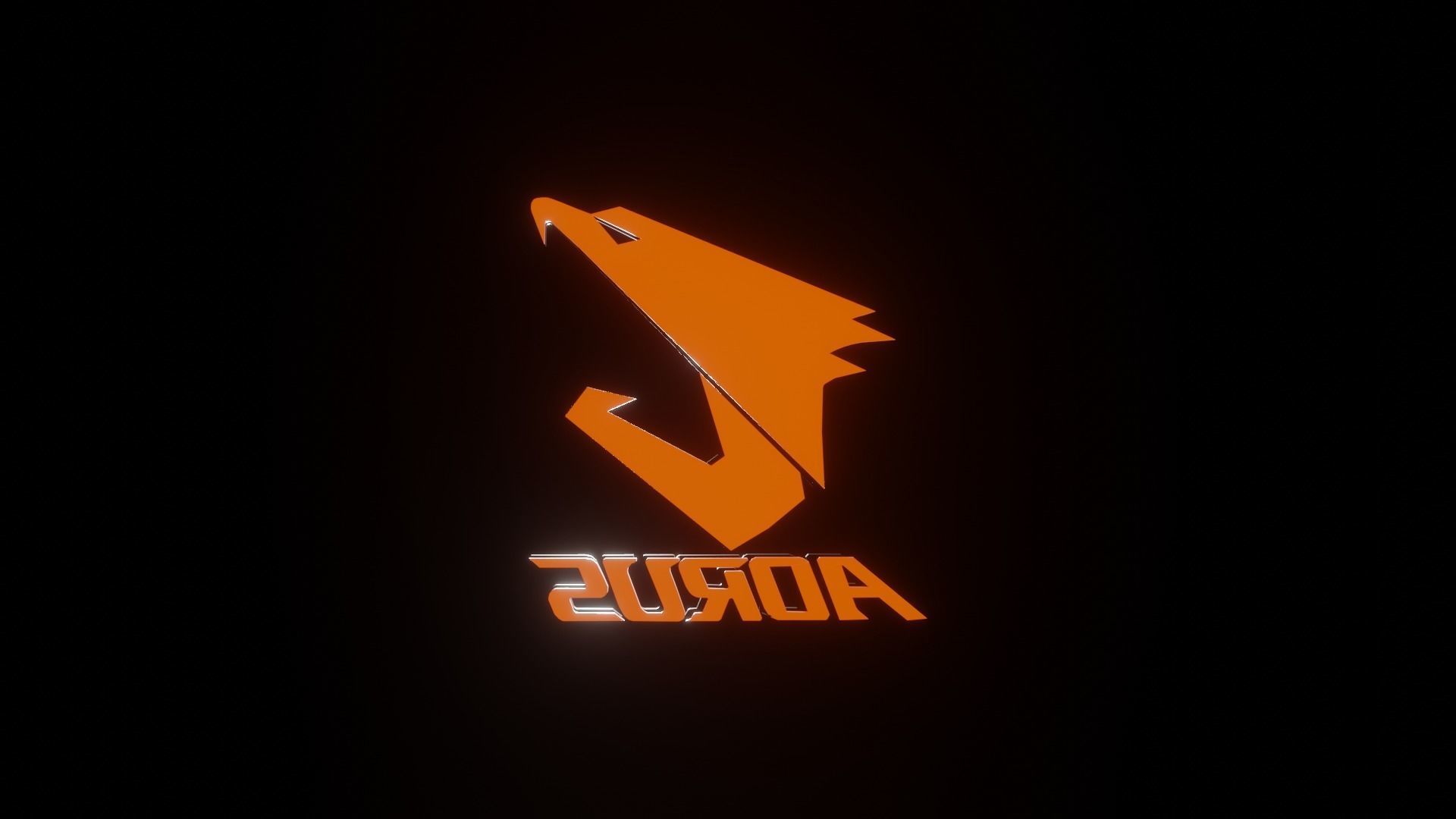 Gigabyte Aorus Neon Logo Free 3D model_2