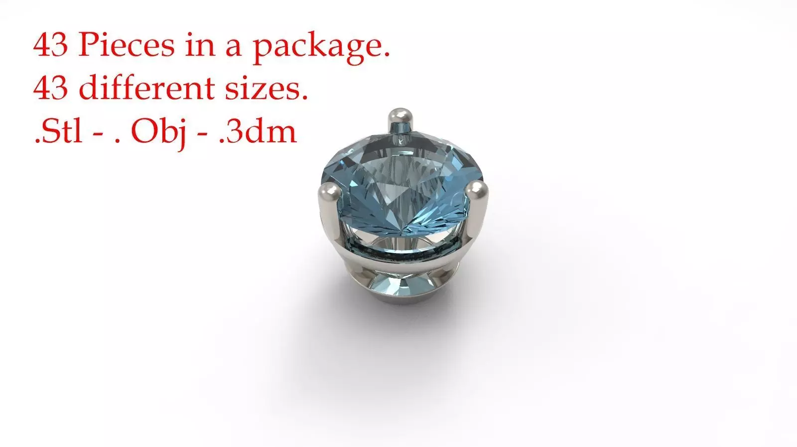 Jewelry Prong Head Set Package 030 3D print model_0