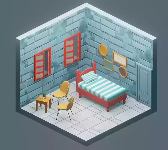 3D Bedroom 3D model