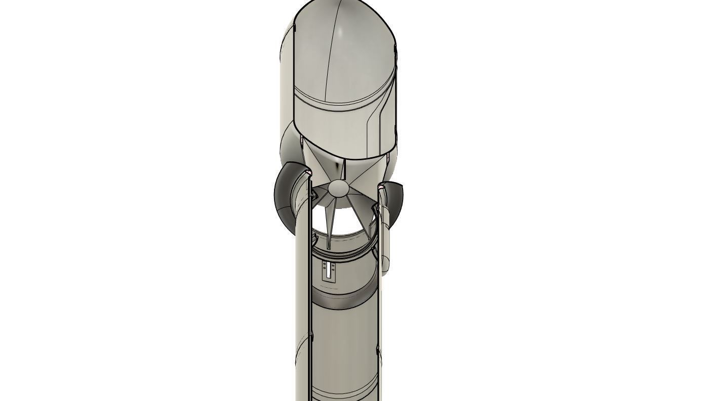 SpaceX inspired edf rocket 3D print model_16