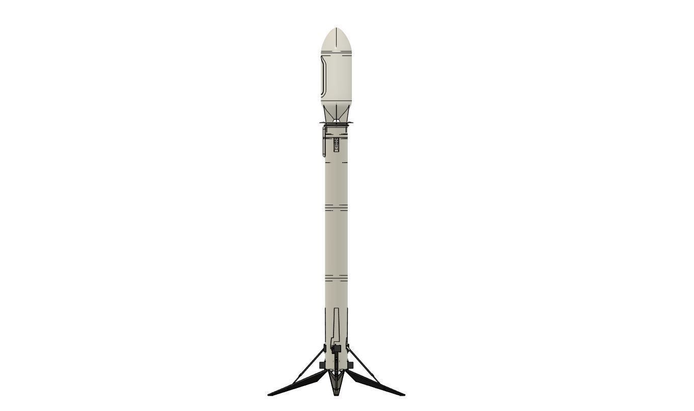 SpaceX inspired edf rocket 3D print model_4