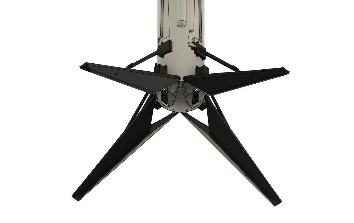 SpaceX inspired edf rocket 3D print model_14