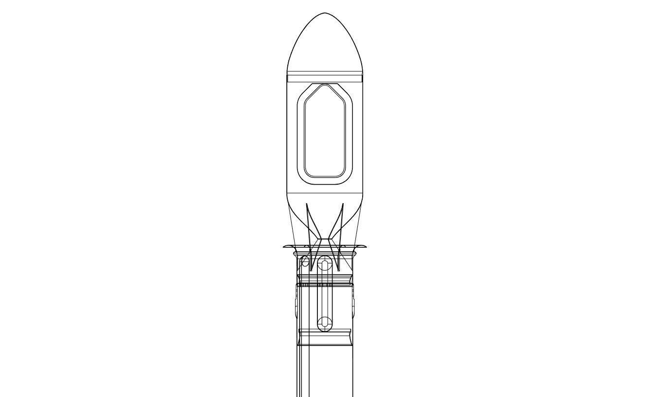 SpaceX inspired edf rocket 3D print model_18