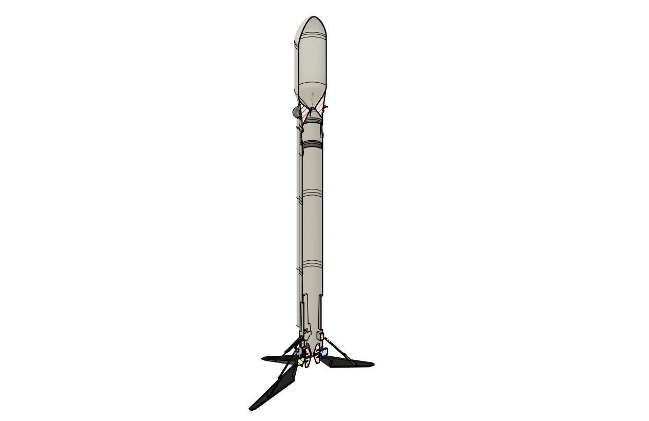 SpaceX inspired edf rocket 3D print model_5