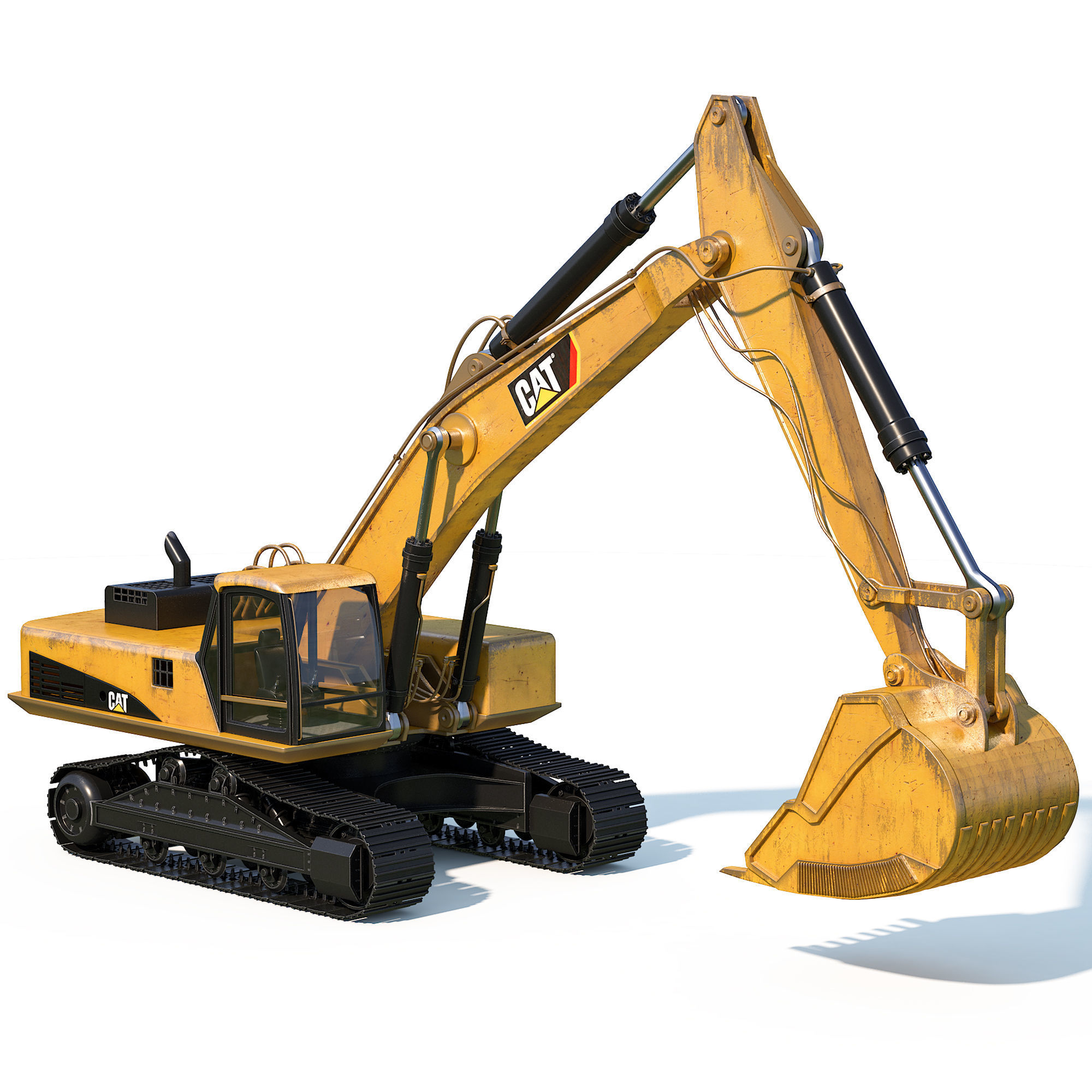 Cat excavator 3D model | CGTrader