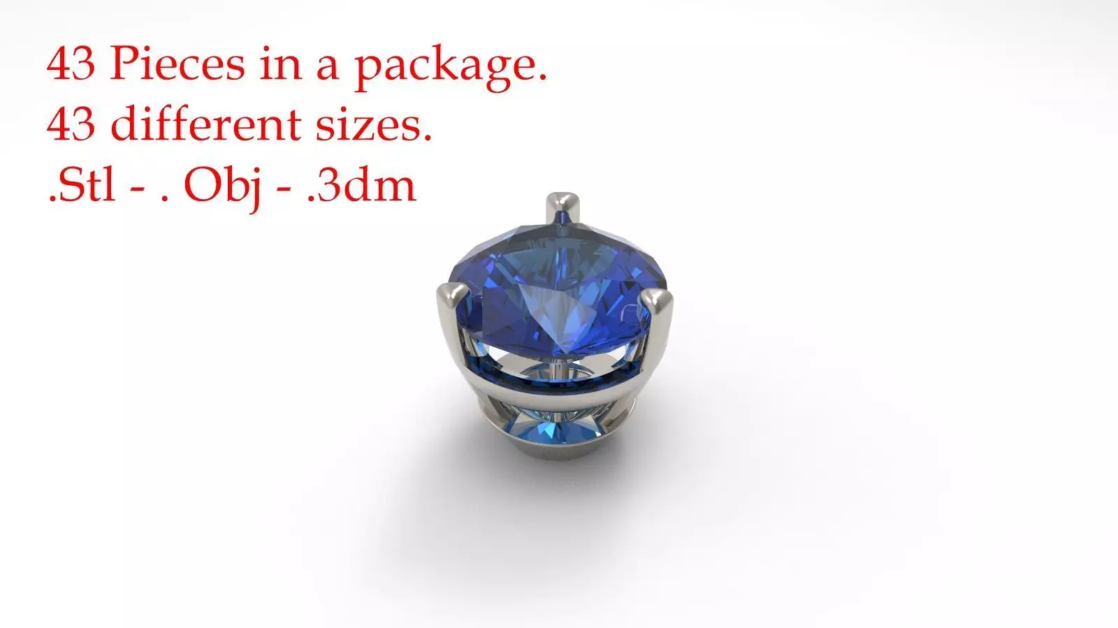 Jewelry Prong Head Set Package 033 3D print model_0