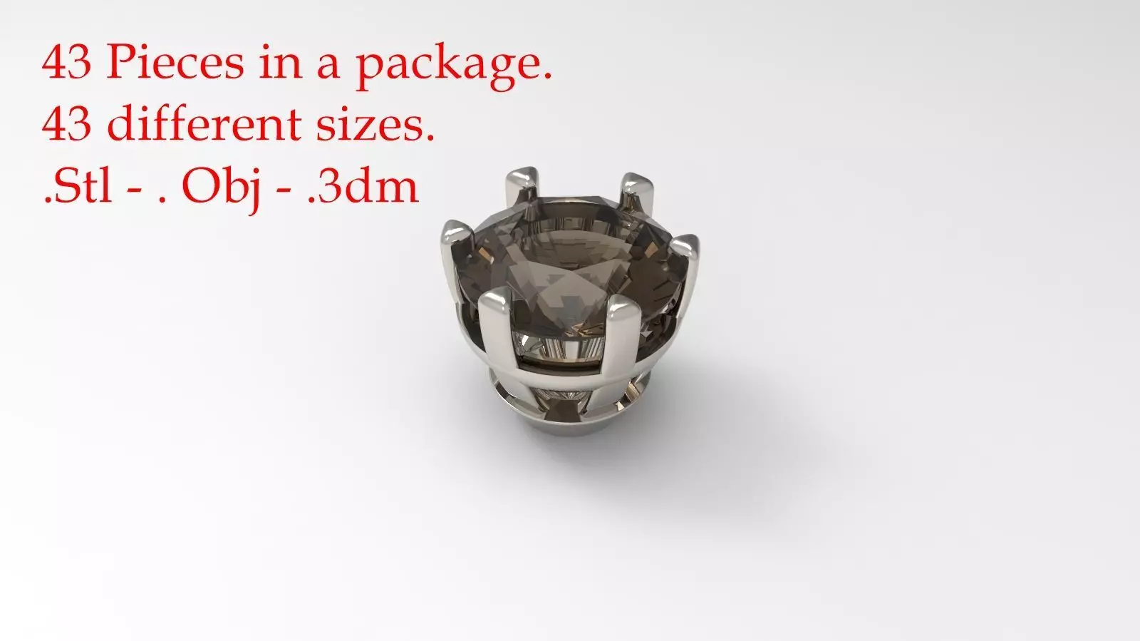 Jewelry Prong Head Set Package 034 3D print model_0