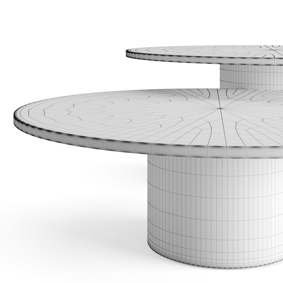 Marble coffee table 3D model_2