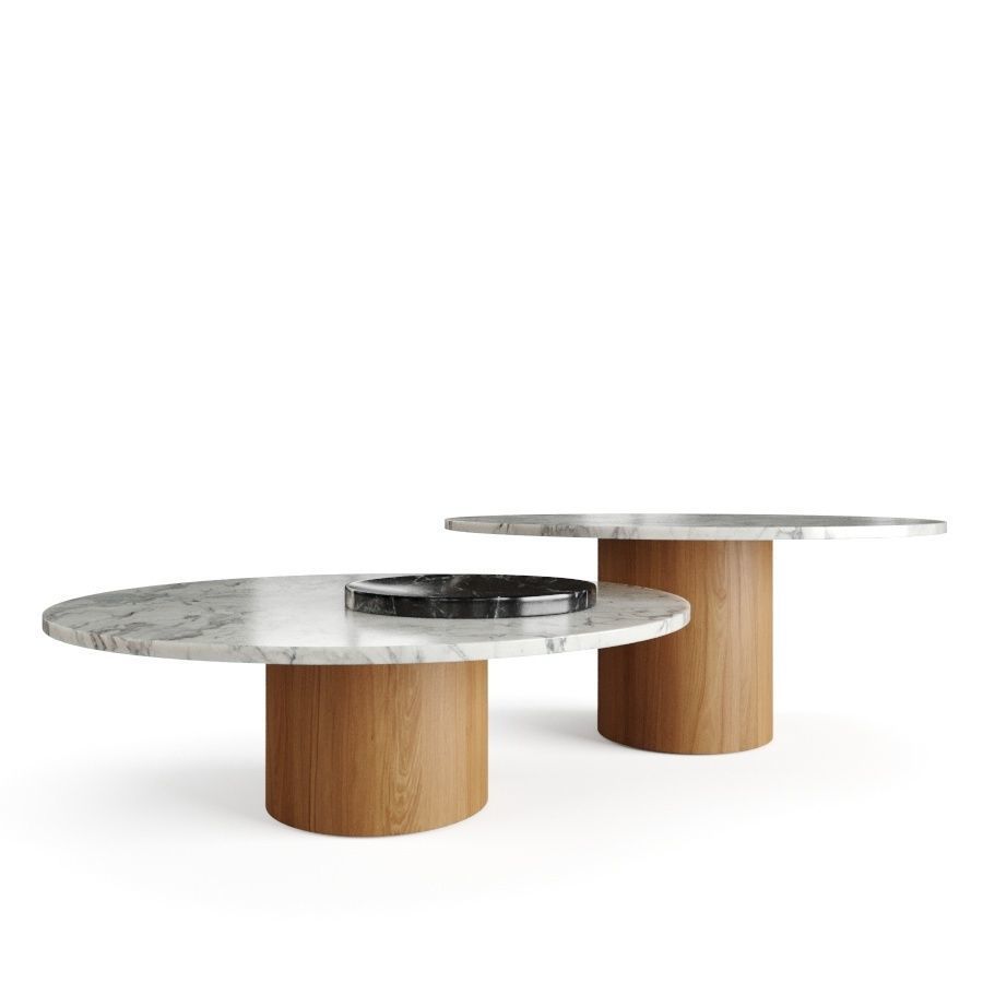 Marble coffee table 3D model_3