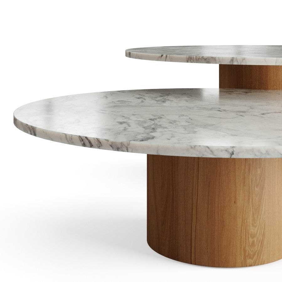 Marble coffee table 3D model_1
