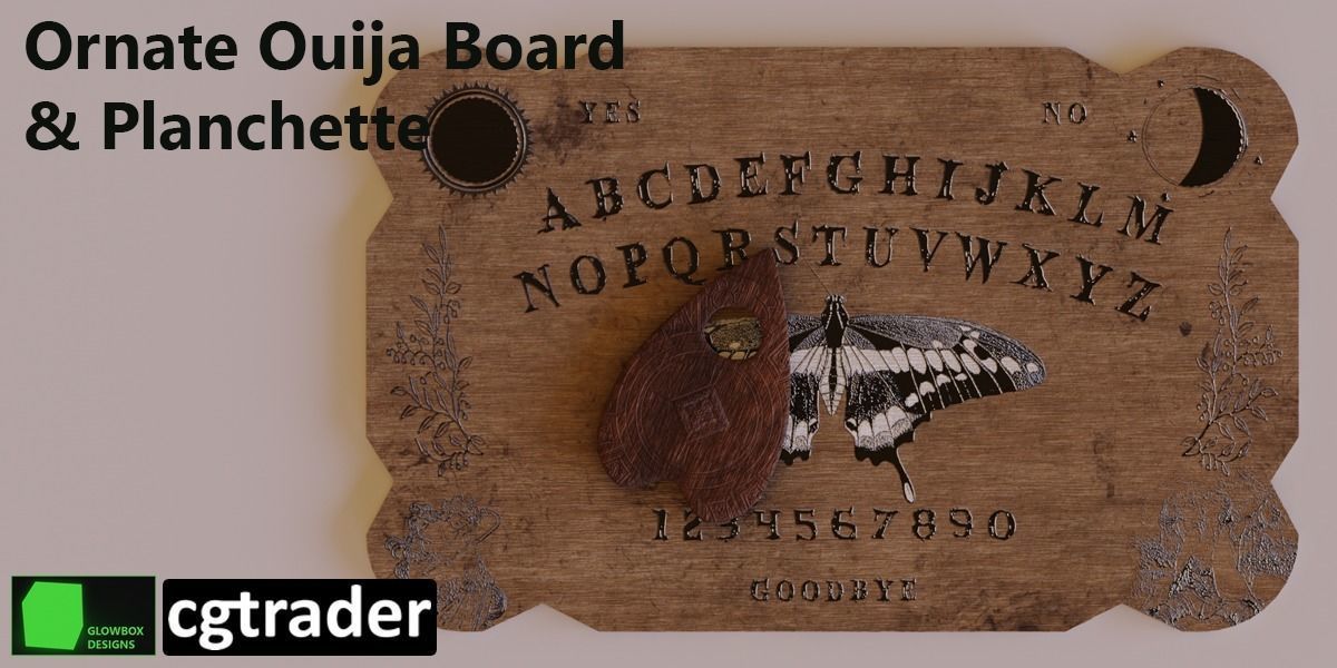 Ouija Board - Ornate Handcrafted 3D model_1