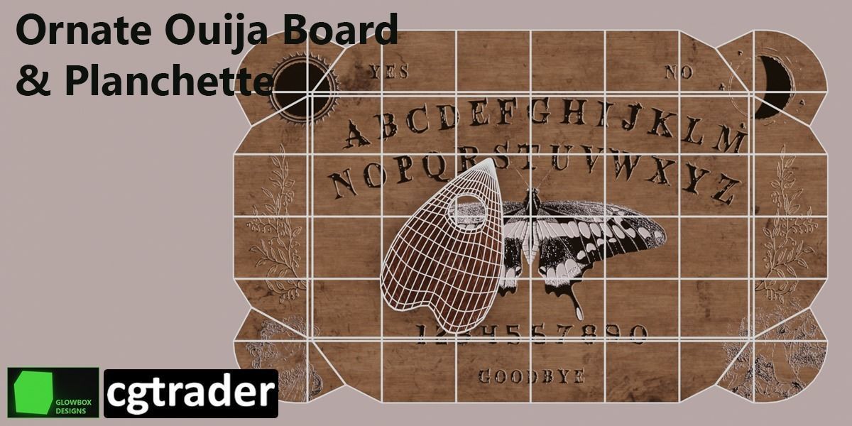Ouija Board - Ornate Handcrafted 3D model_2