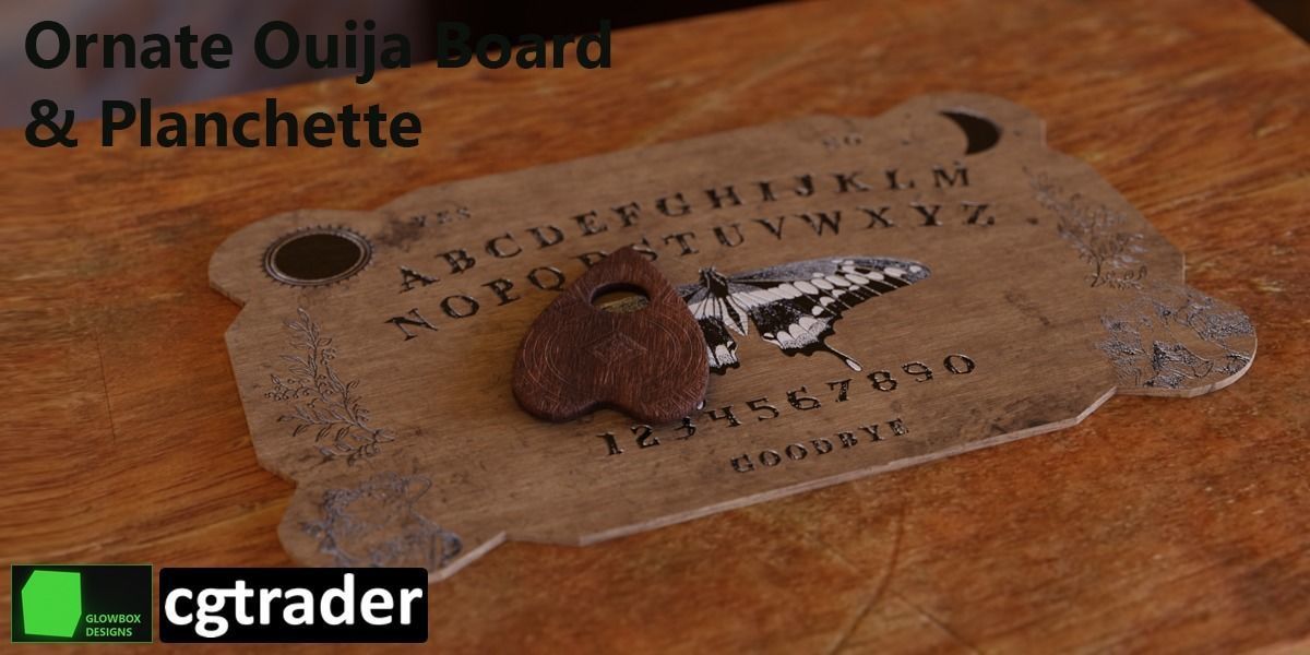 Ouija Board - Ornate Handcrafted 3D model_3