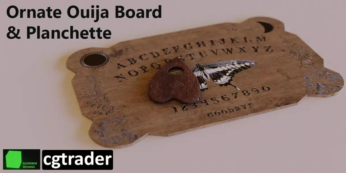 Ouija Board - Ornate Handcrafted 3D model_0