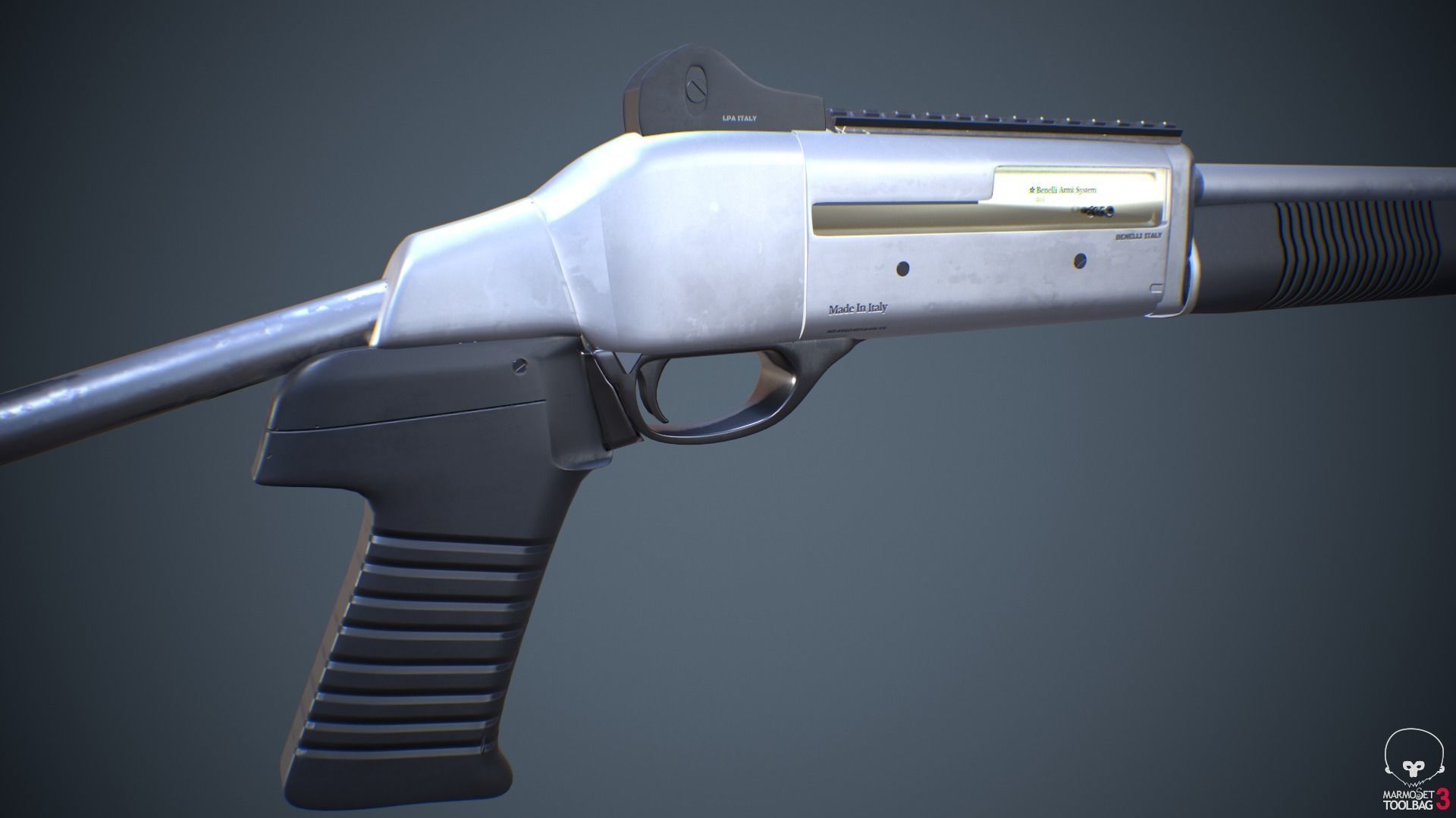 Benelli m4 Shotgun 3D model_2