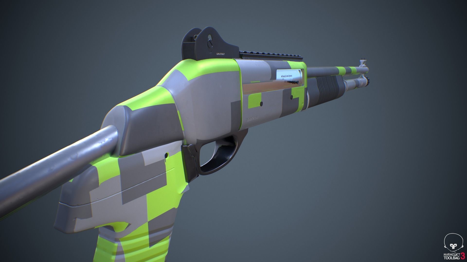 Benelli m4 Shotgun 3D model_21