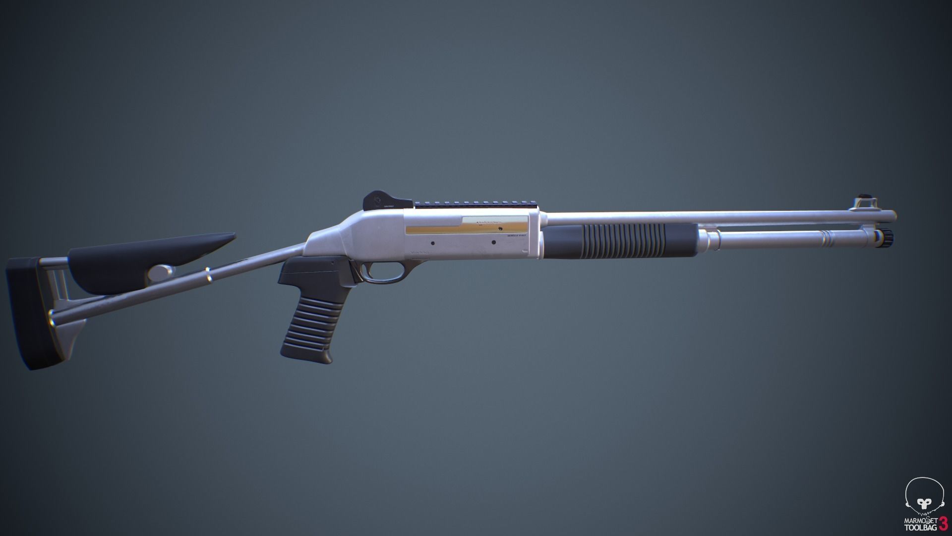 Benelli m4 Shotgun 3D model_11