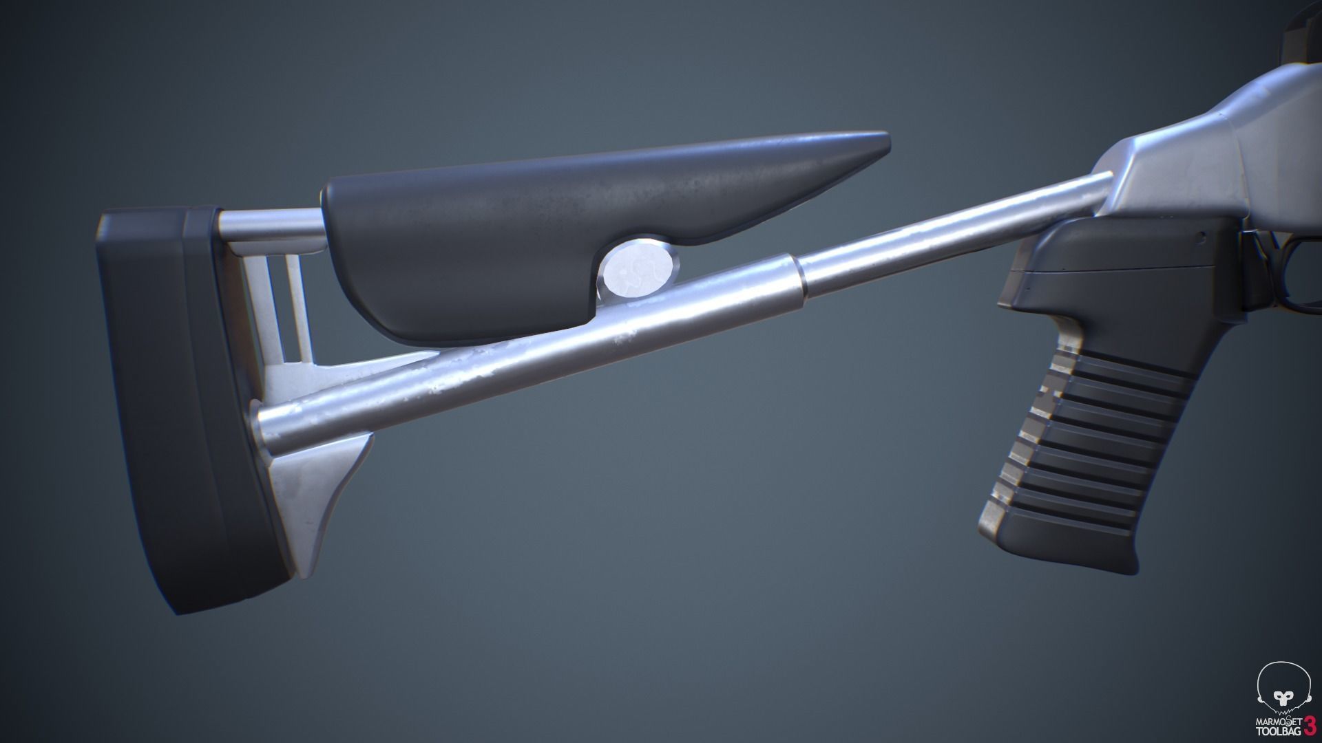 Benelli m4 Shotgun 3D model_5