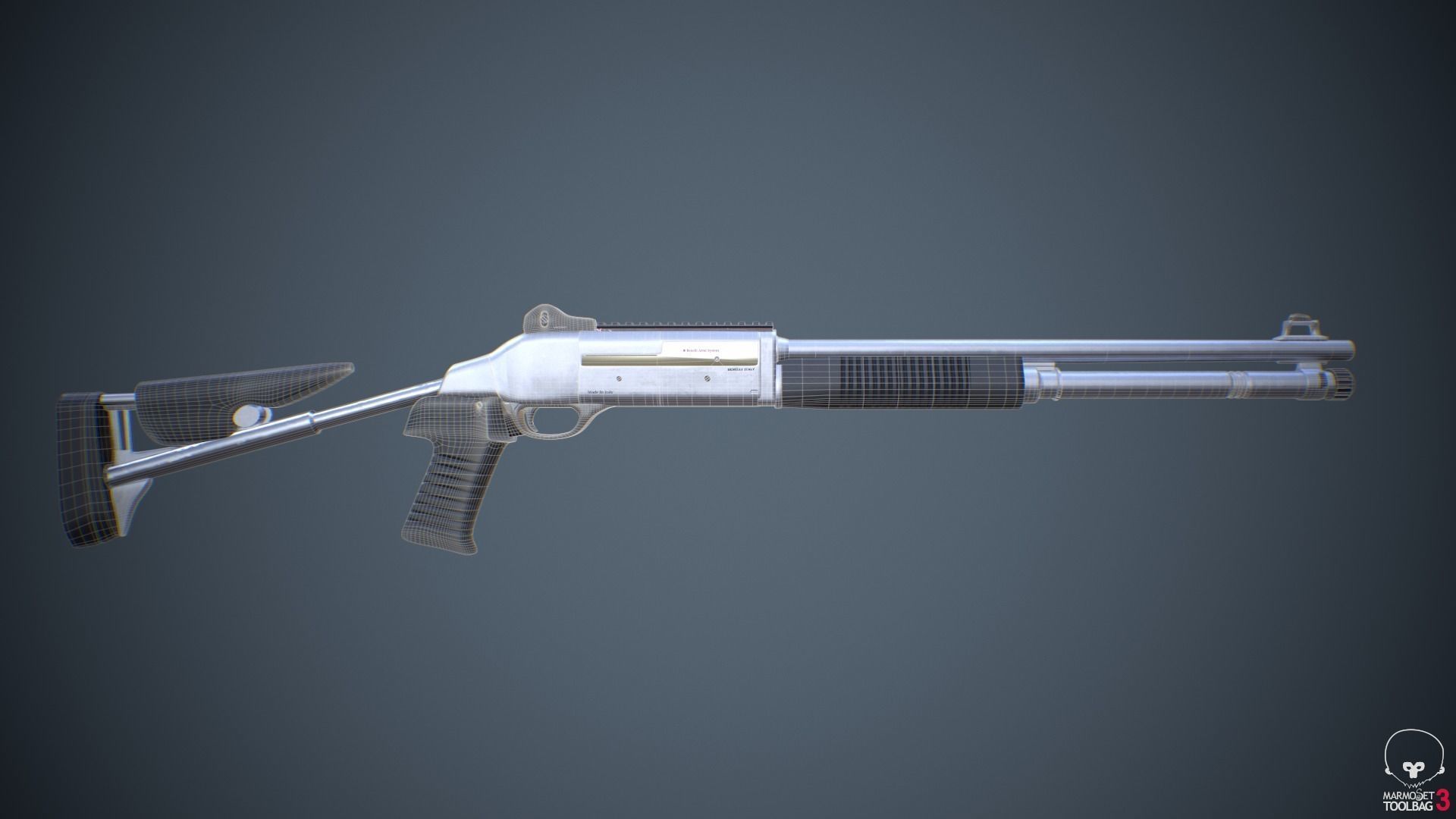 Benelli m4 Shotgun 3D model_14