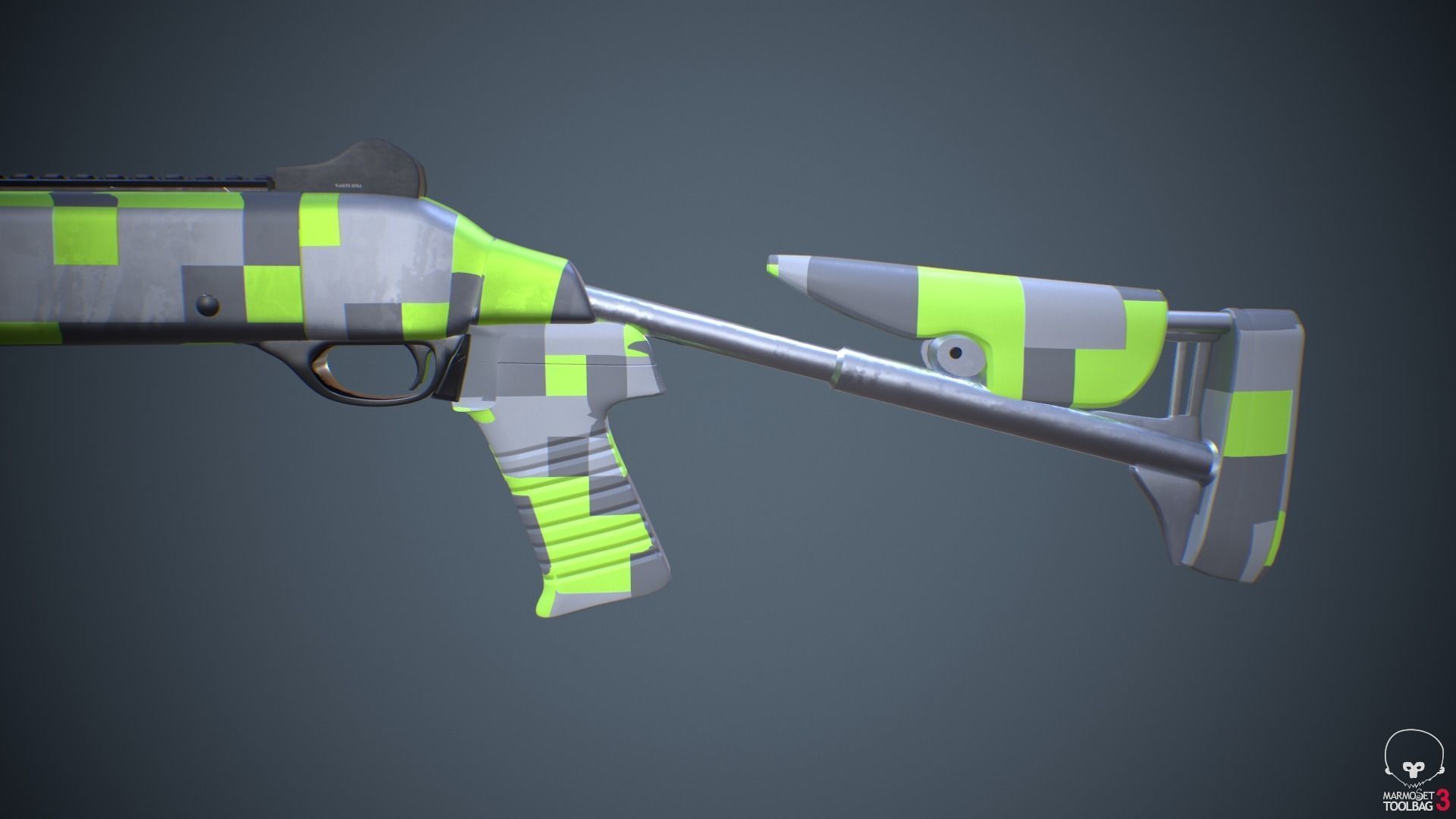 Benelli m4 Shotgun 3D model_22