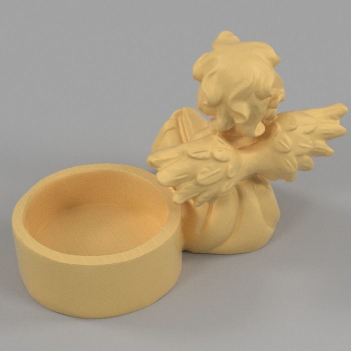 Ange bougeoir christmas 3D print model_1