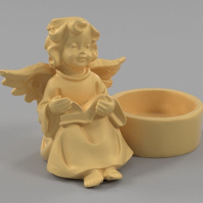 Ange bougeoir christmas 3D print model_6
