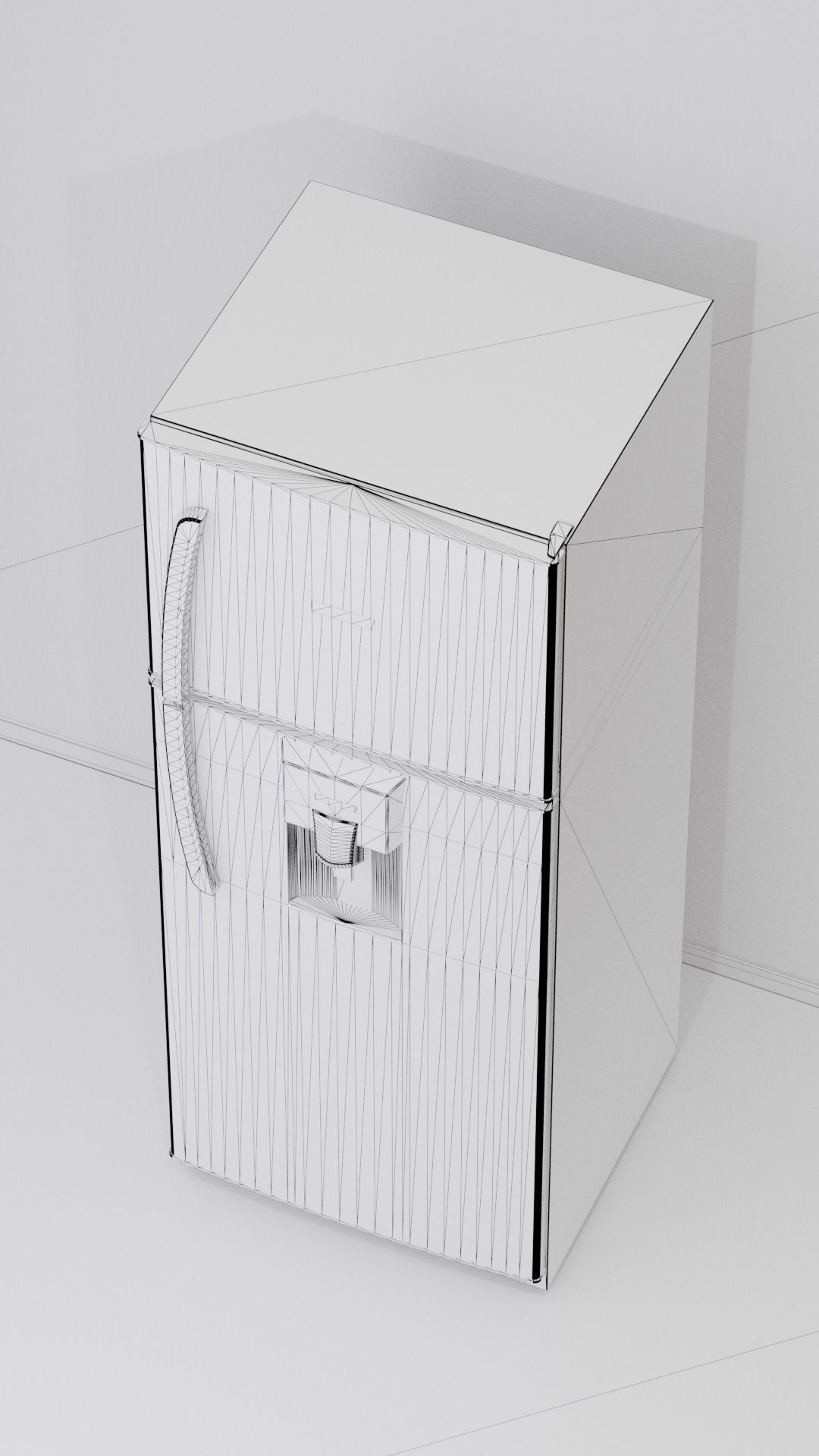 Top-Freezer Fridge 3D model_5