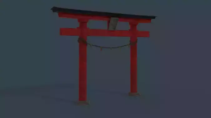 Torii Gate Low-poly 3D model