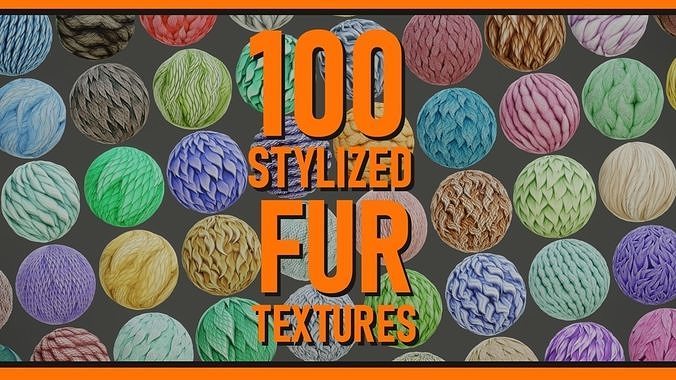 Stylized Fur Textures Bundle Texture
