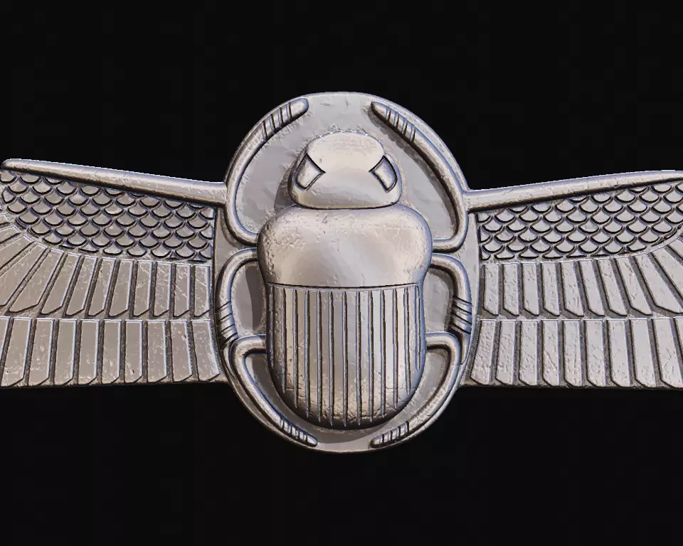 Egyptian Scarab Beetle for CNC Router and 3D print model_0
